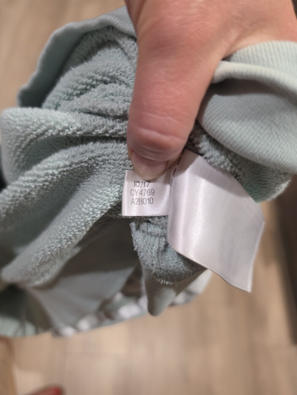 Adidas Originals Mint Green Cropped Hoodie Women’s XS Trefoil 3 Stripe Sweatshir - Picture 4 of 4